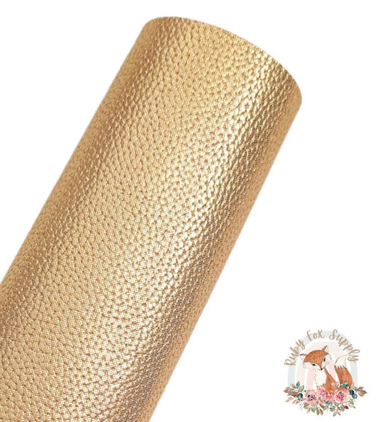 Gold Shimmer Pebbled 9x12 faux leather sheet