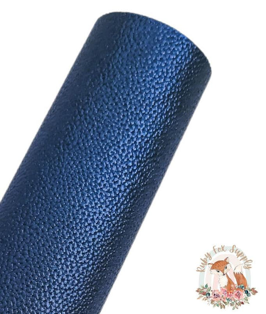 Dark Blue Shimmer Pebbled 9x12 faux leather sheet