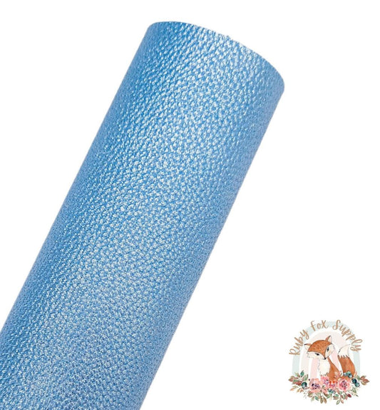 Shimmer Light Blue Pebbled 9x12 faux leather sheet