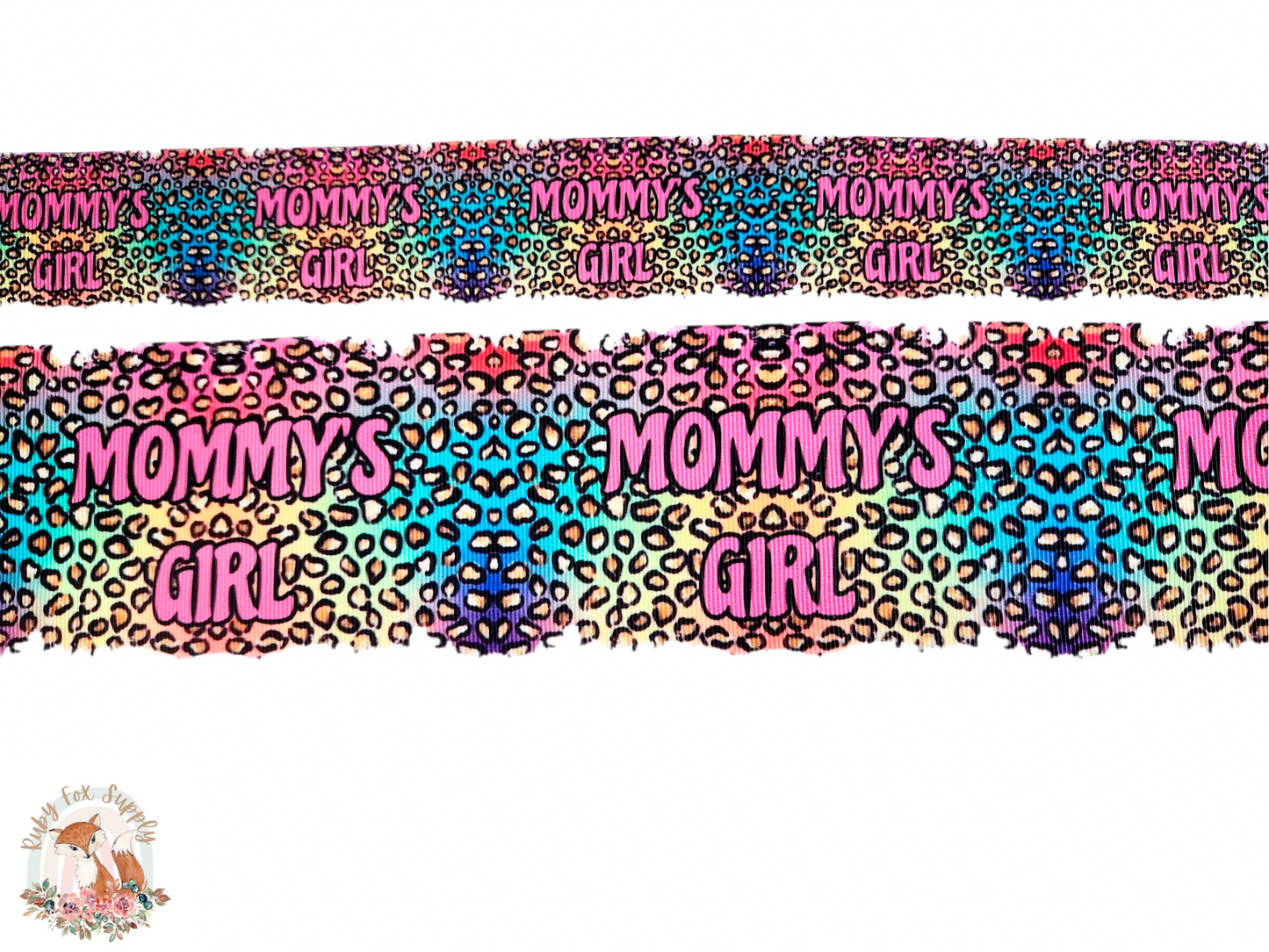 Cheetah Mommy's Girl 3"/1.5" Ribbon