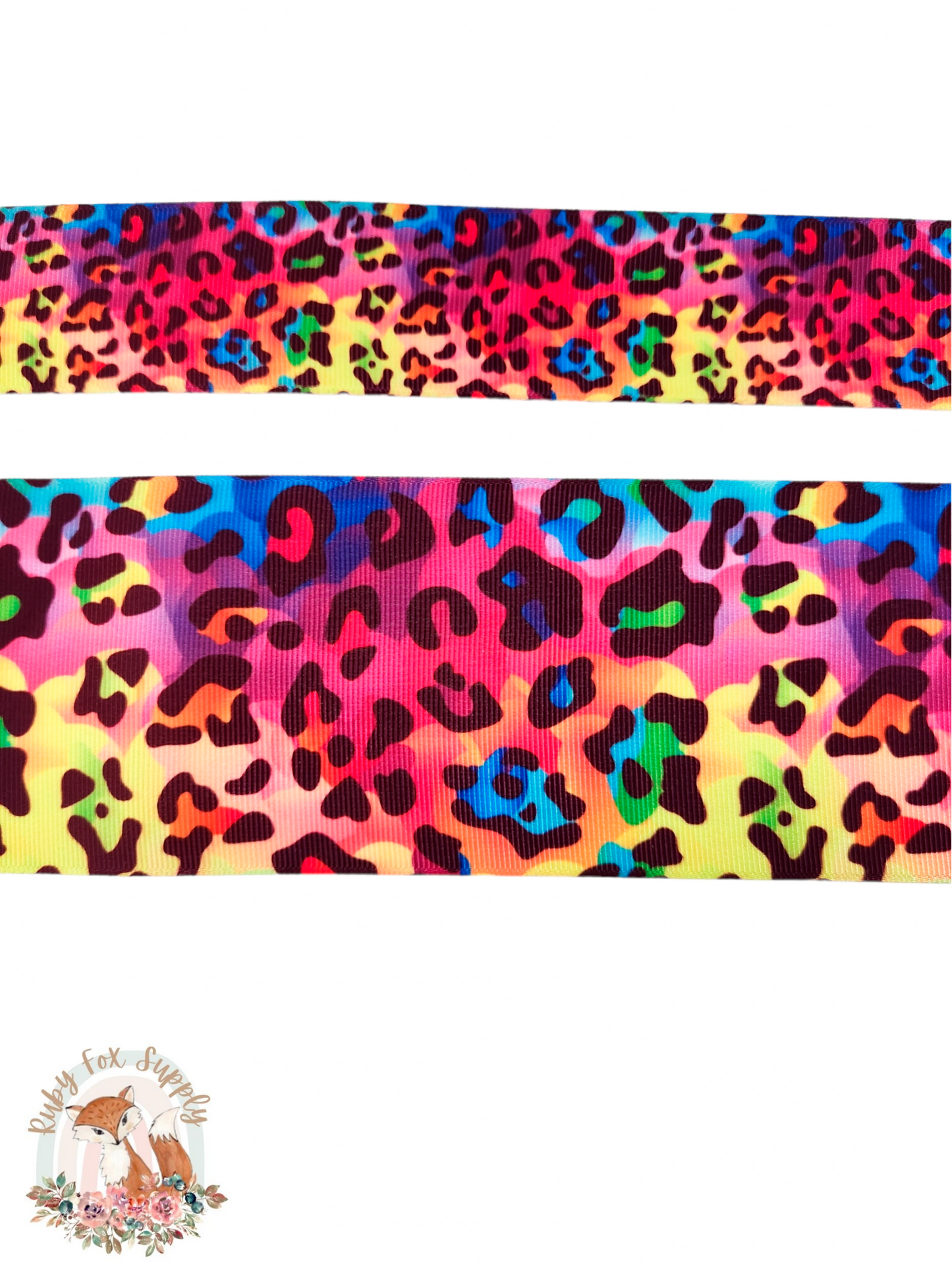 Colorful Cheetah Print 3"/1.5" Ribbon