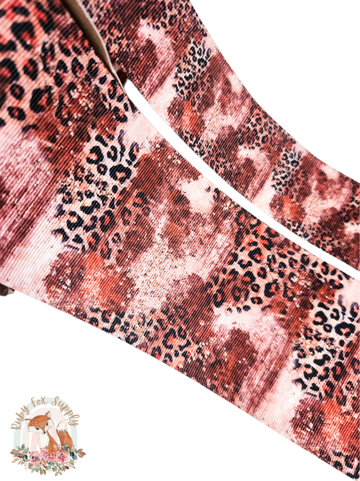 Cheetah Print Splatter 3"/1.5" Ribbon