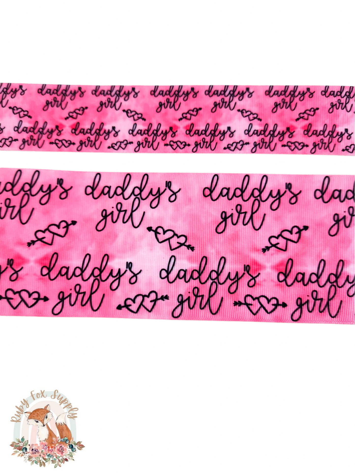 Pink Daddy's Girl 3"/1.5" Ribbon