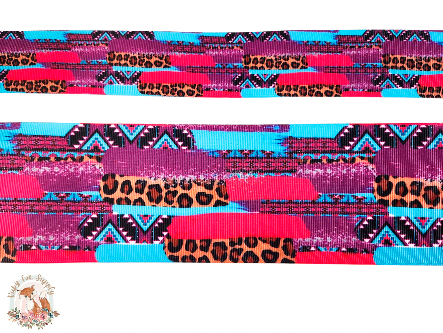 Tribal Animal Print Brushstrokes 3"/1.5" Ribbon