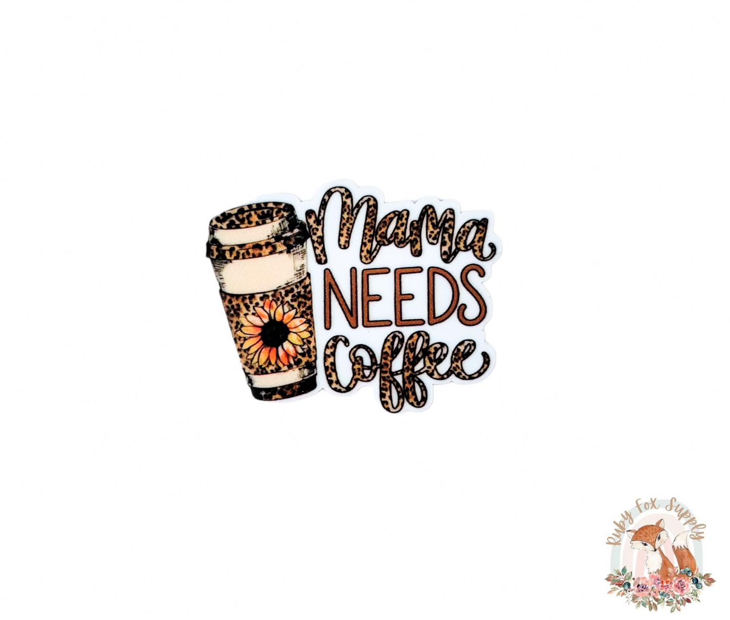 Cheetah Mama Needs Coffee Resin