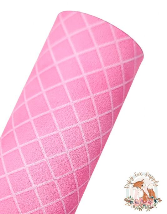 Pink Waffle Cone 9x12 faux leather sheet