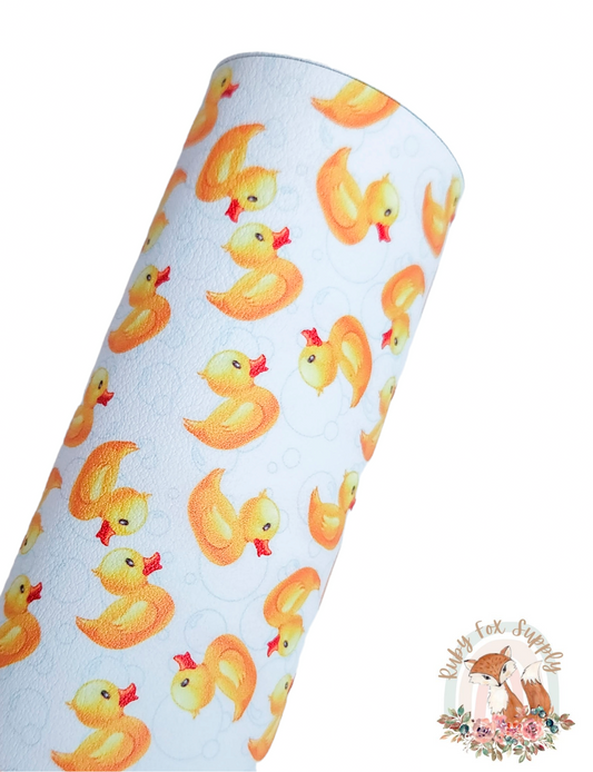 Rubber Ducky 9x12 faux leather sheet