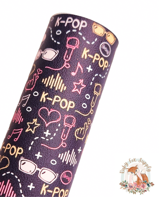 K-Pop Icons 9x12 faux leather sheet