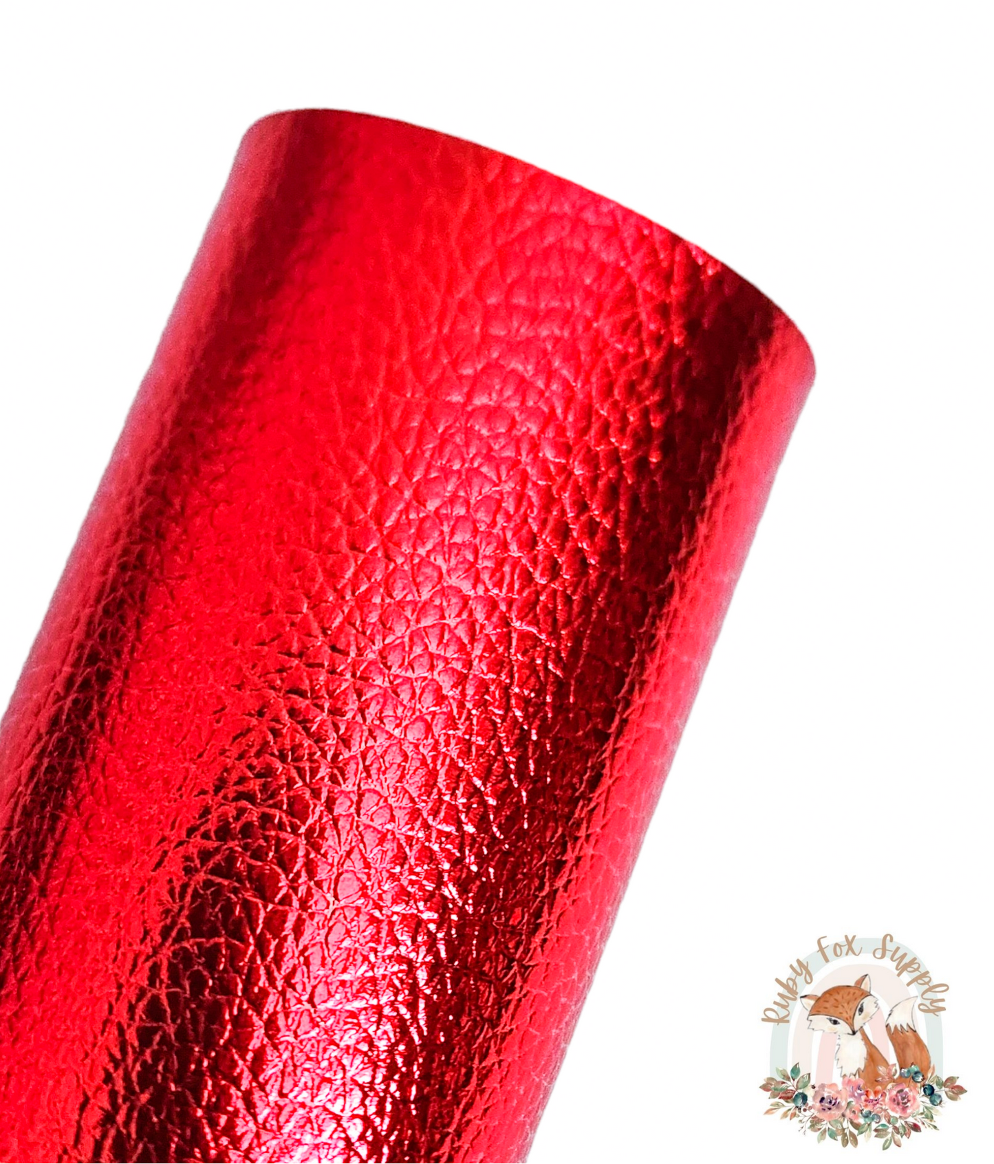 Metallic Red Pebbled 9x12 faux leather sheet