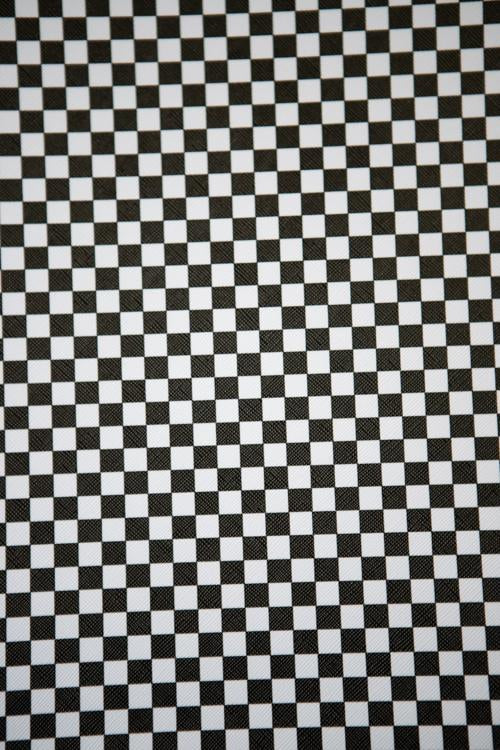 Black and White Checker 9x12 faux leather sheet