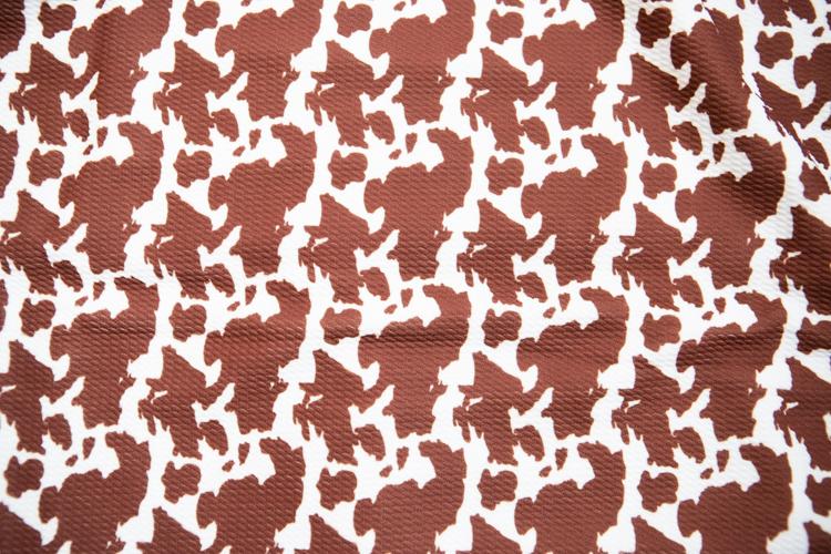 Brown Cow Print Bullet Fabric Strip