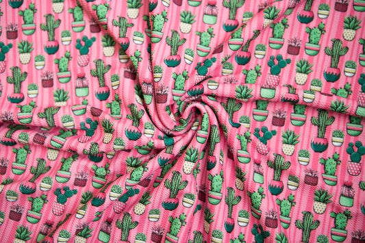 Pink Cactus Bullet Fabric Strip