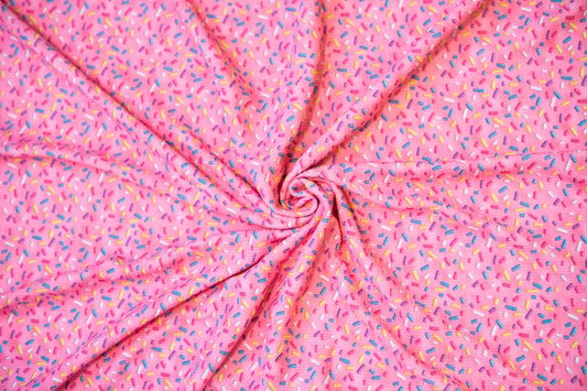 Pink Sprinkles Bullet Fabric Strip