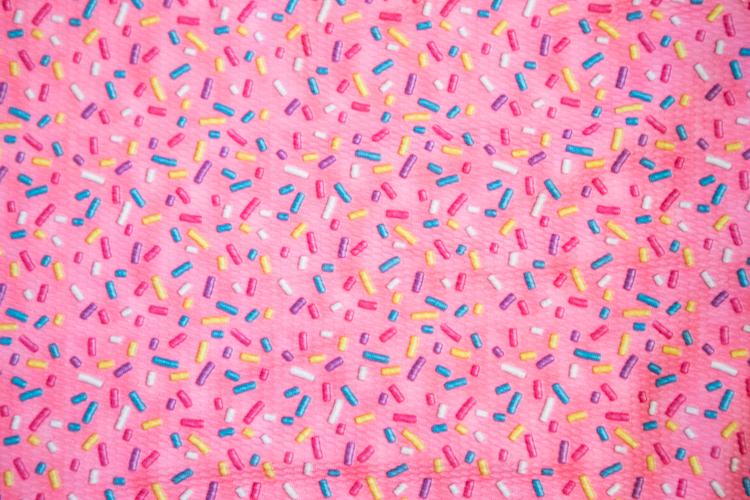 Pink Sprinkles Bullet Fabric Strip