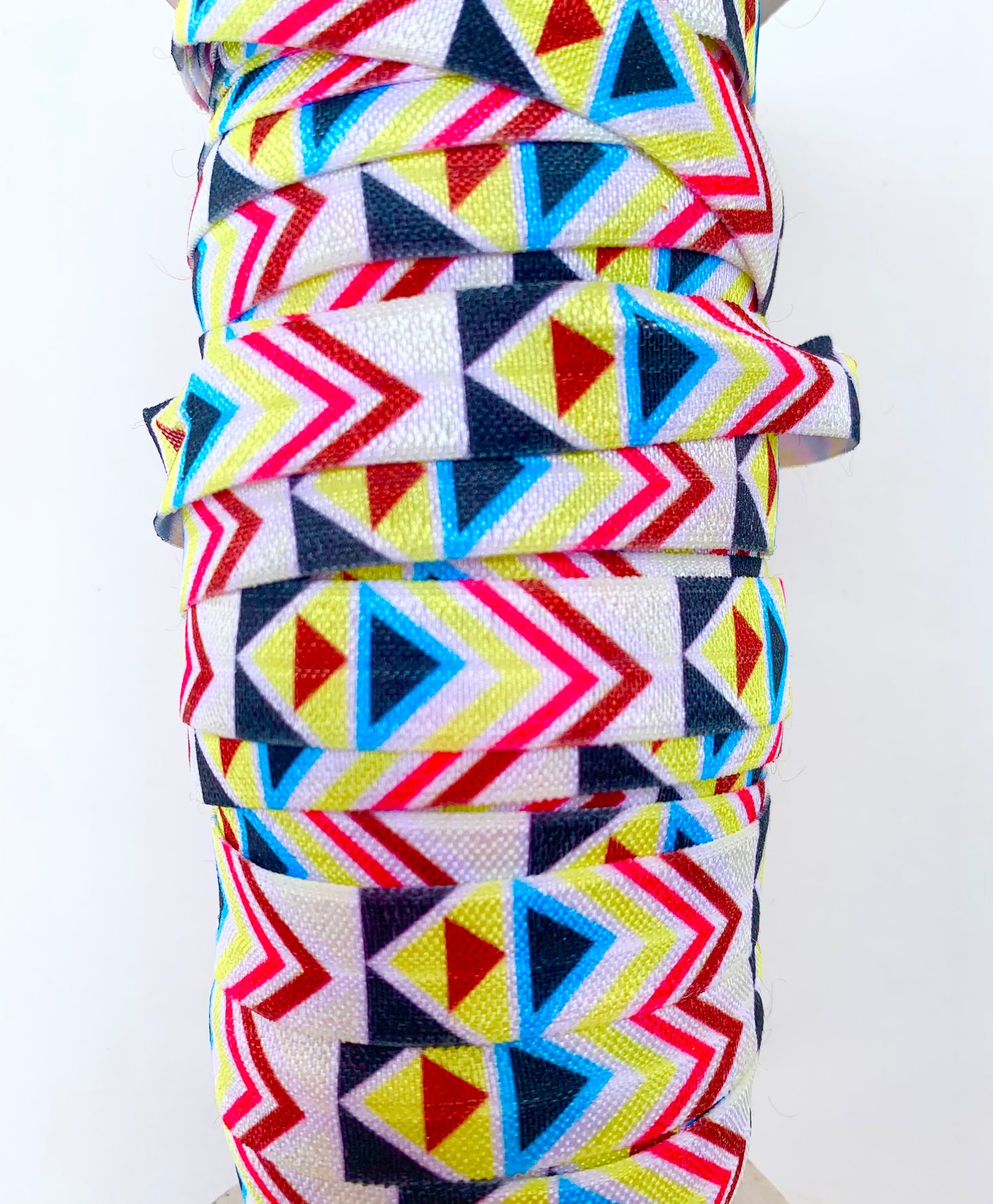 Yellow Aztec Fold Over Elastic