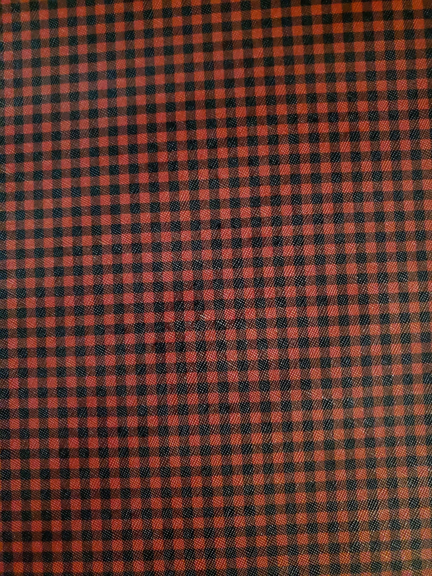 Small Red Buffalo Plaid 9x12 faux leather sheet