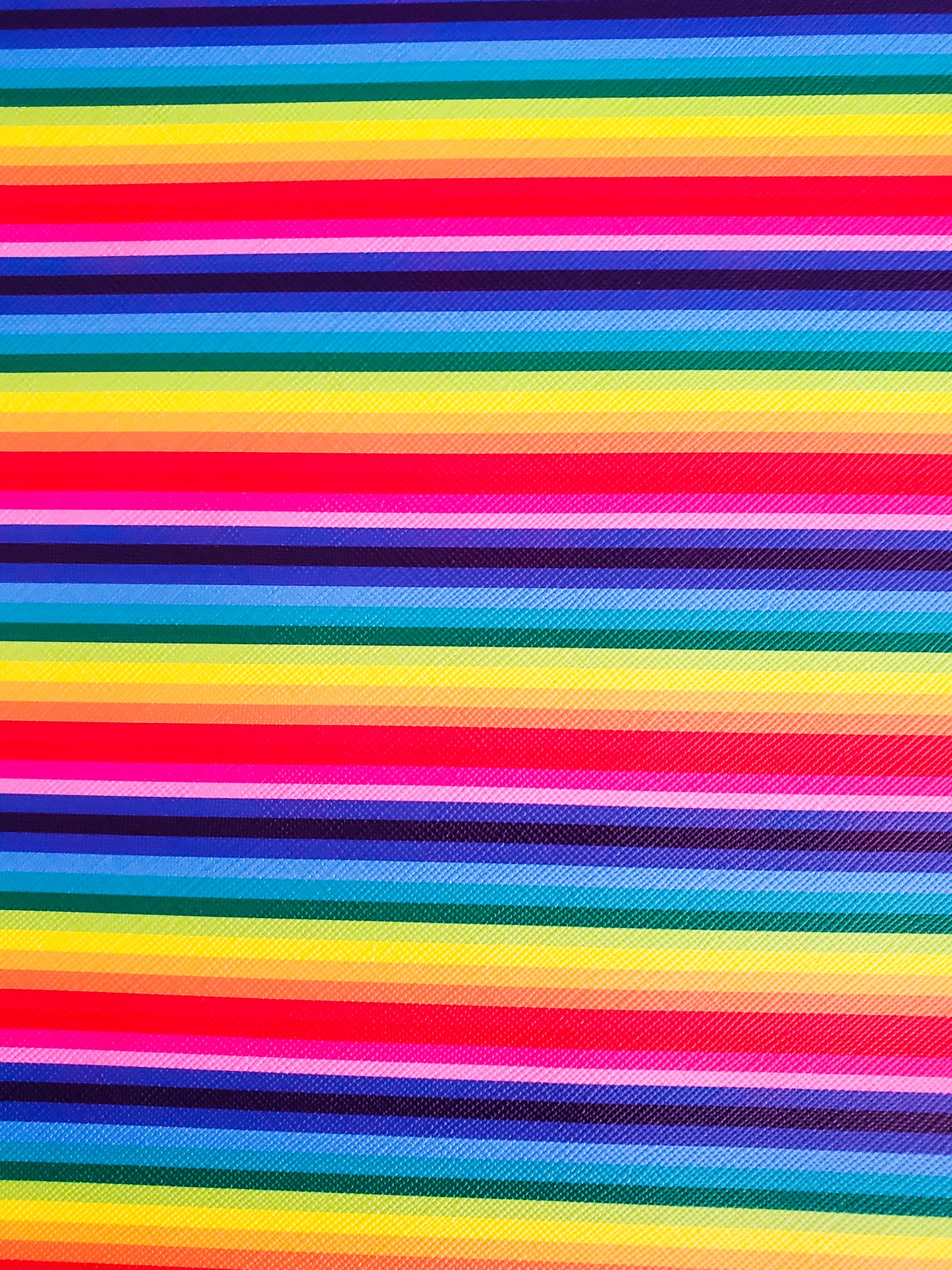 Rainbow Stripes 9x12 faux leather sheet