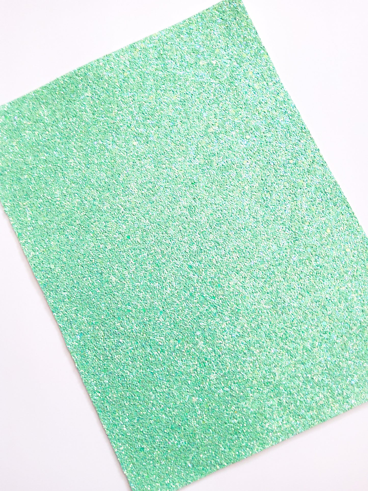 Mint Green Chunky Glitter 9x12 faux leather sheet