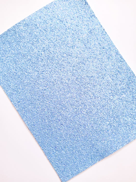Clear Day Chunky Glitter 9x12 faux leather sheet