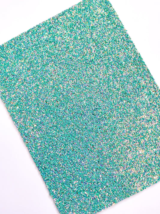 Minty Lavender Chunky Glitter 9x12 faux leather sheet