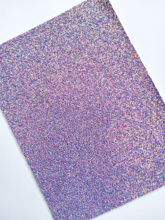Lovely Lavender Chunky Glitter 9x12 faux leather sheet