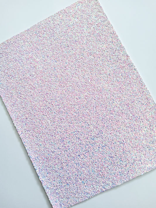 Cotton Candy Chunky Glitter 9x12 faux leather sheet