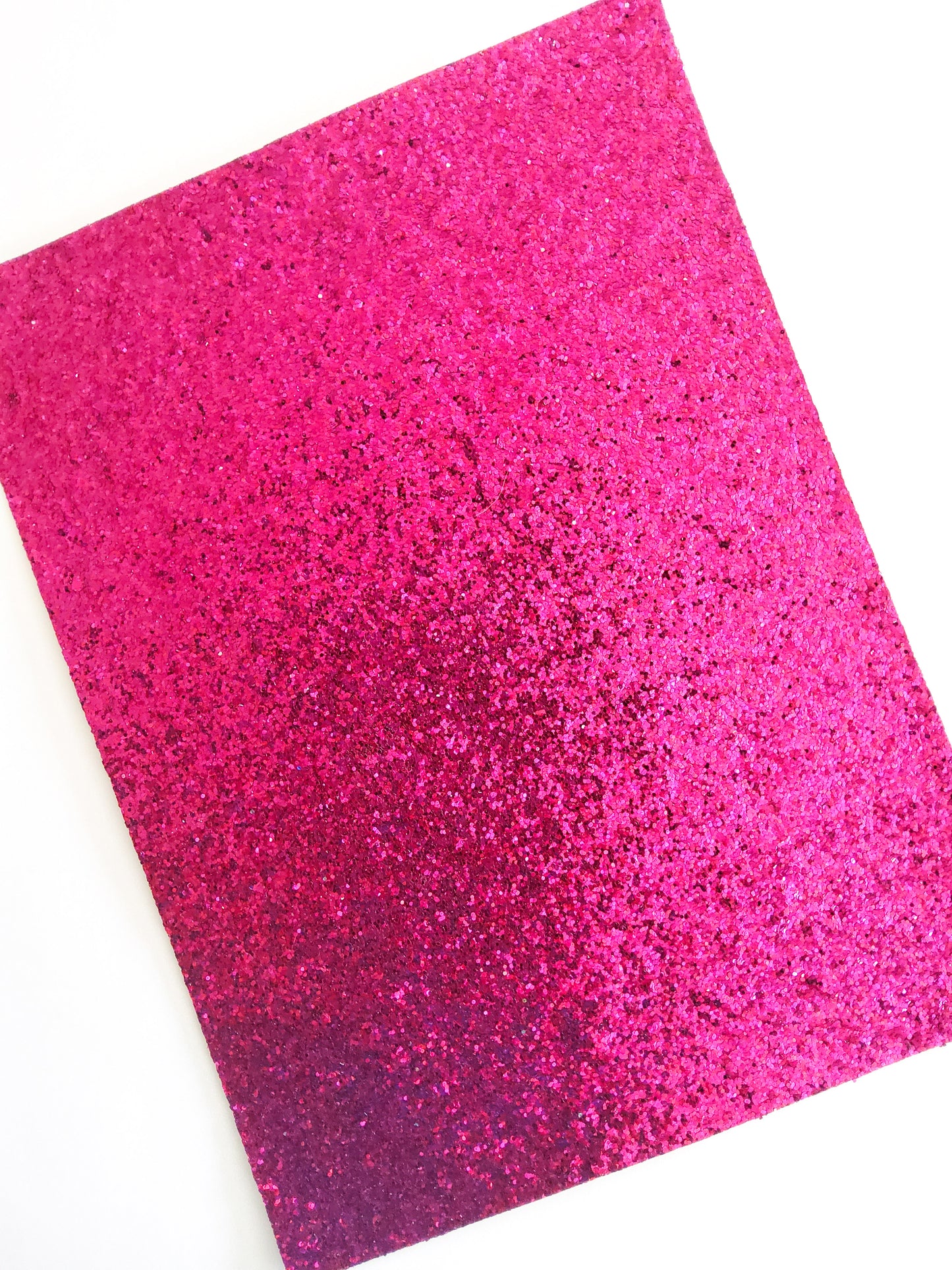 Hot Pink Chunky Glitter 9x12 thin faux leather sheet