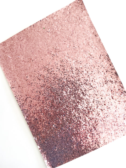 Light Pink Chunky Glitter 9x12 thin faux leather sheet