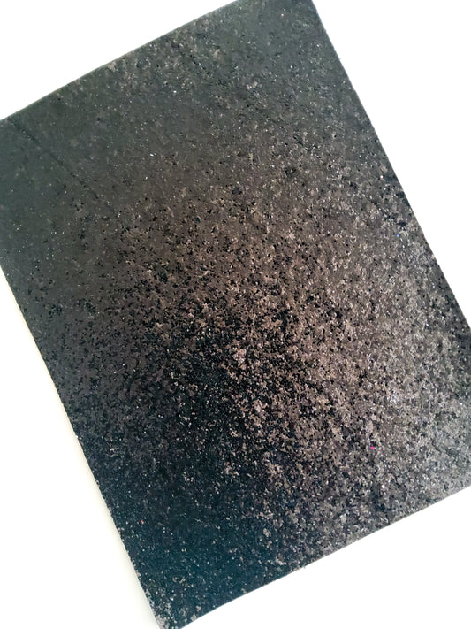 Black Chunky Glitter 9x12 thin faux leather sheet