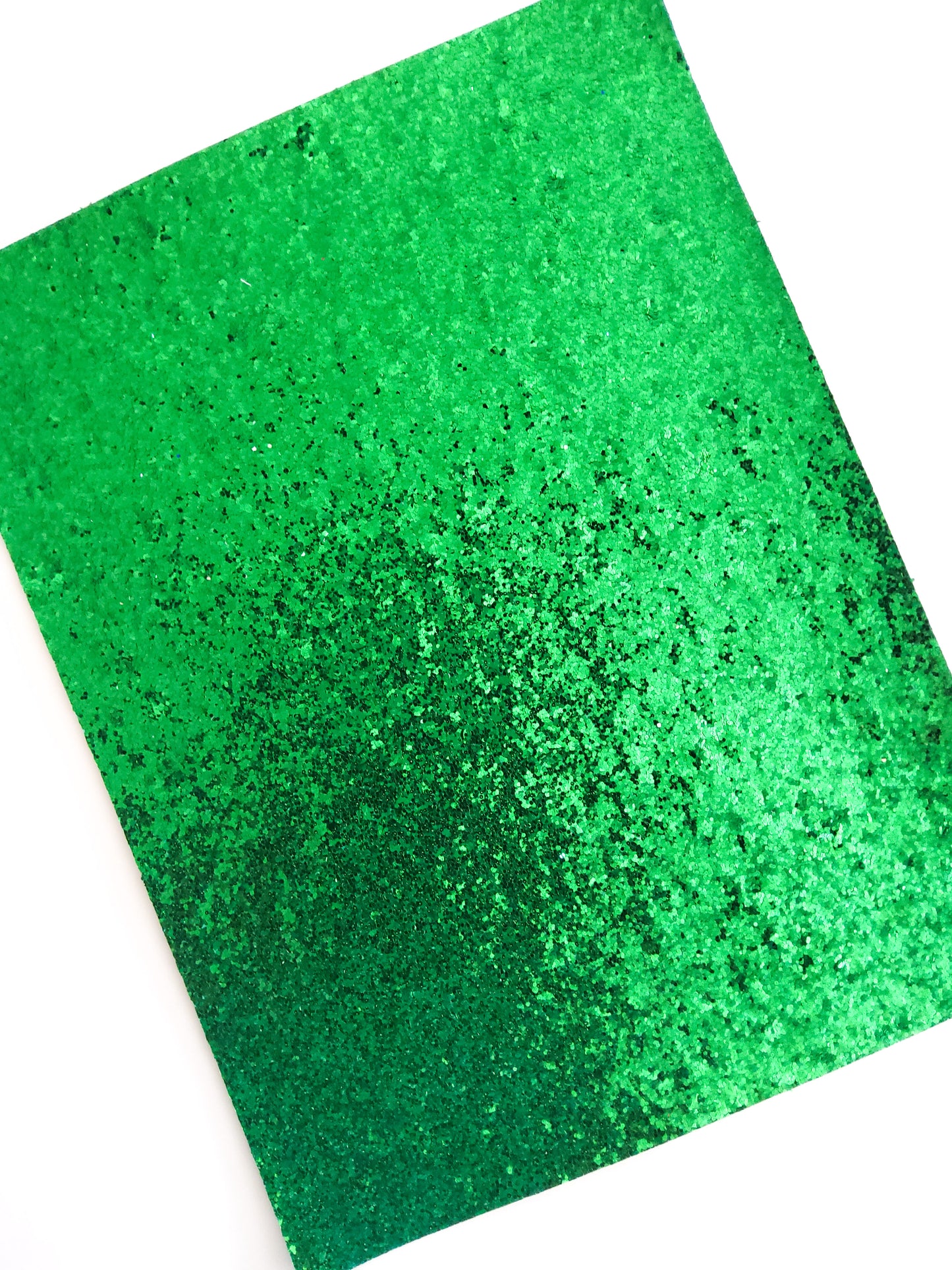 Green Chunky Glitter 9x12 thin faux leather sheet