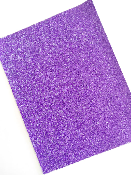Deep Purple Chunky Glitter 9x12 faux leather sheet