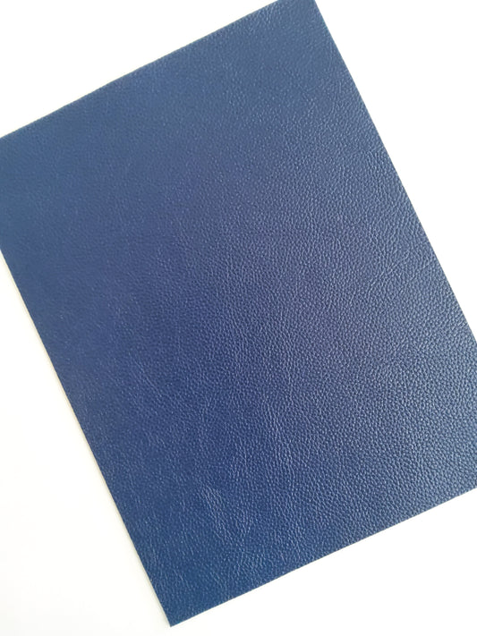Navy Blue Pebbled 9x12 faux leather sheet