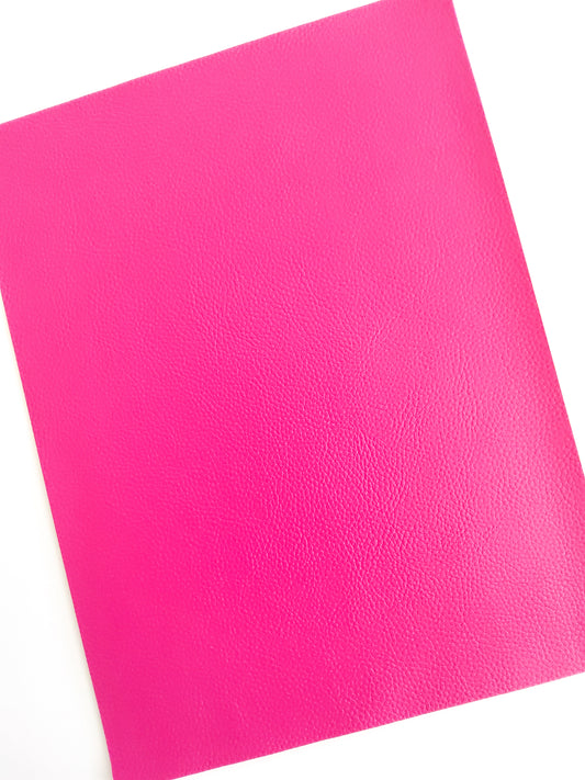 Hot Pink Pebbled 9x12 faux leather sheet