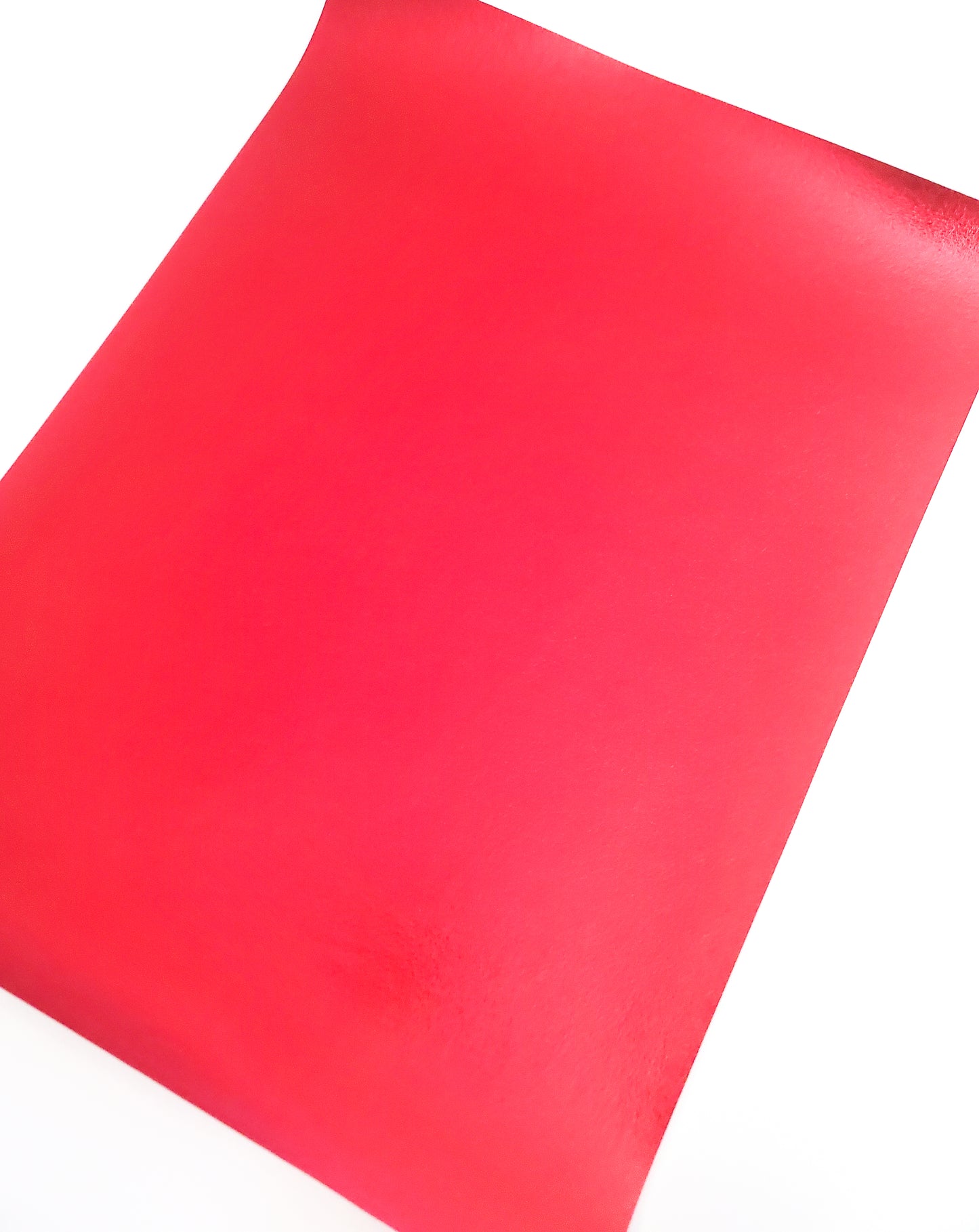 Metallic Red Smooth 9x12 faux leather sheet