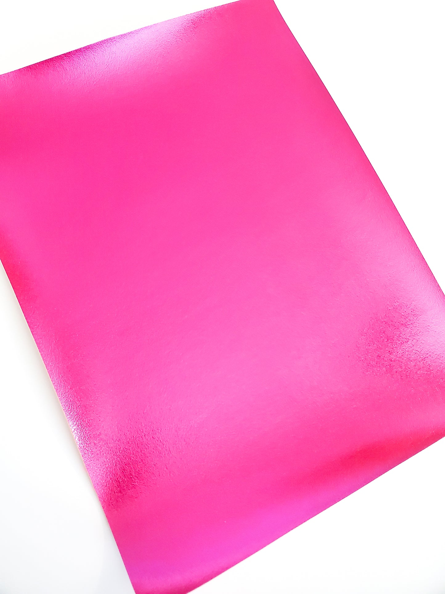 Metallic Hot Pink Smooth 9x12 faux leather sheet