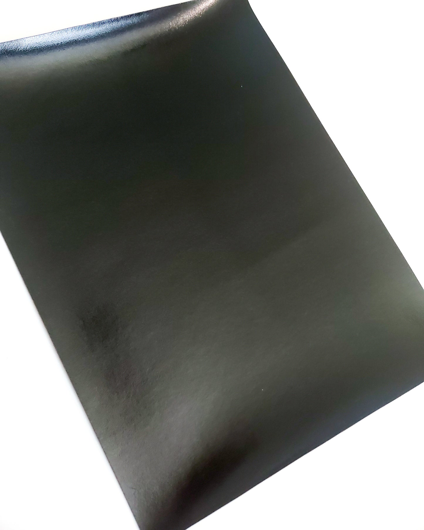 Metallic Black Smooth 9x12 faux leather sheet