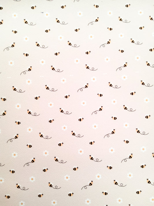 Tiny Bees faux leather sheet