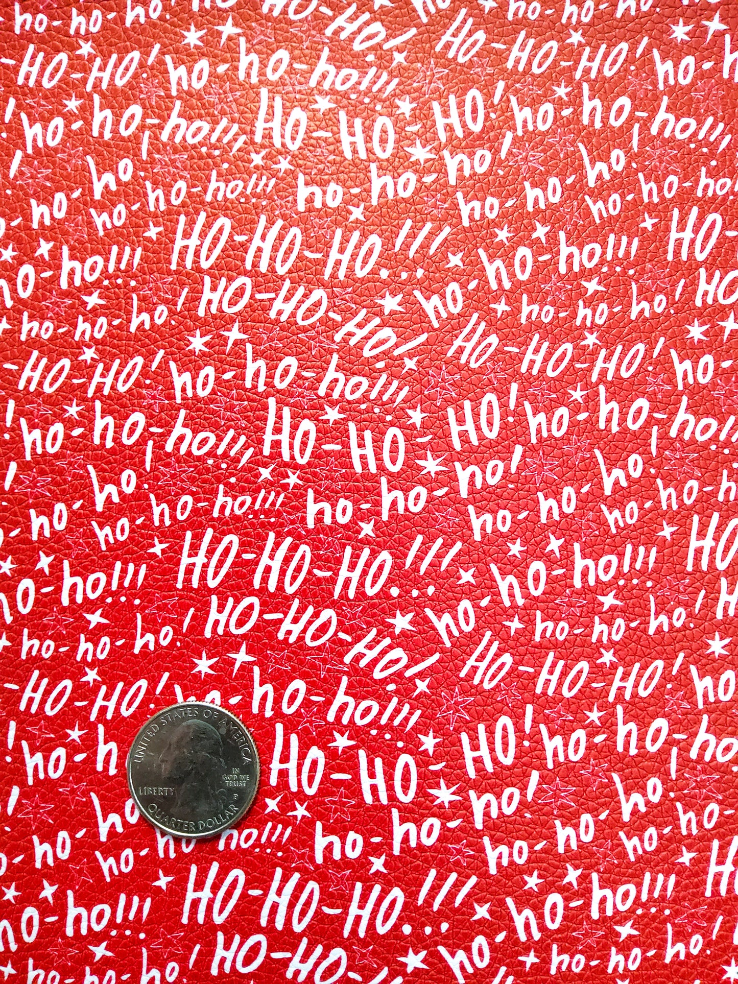 Ho Ho Ho 9x12 faux leather sheet