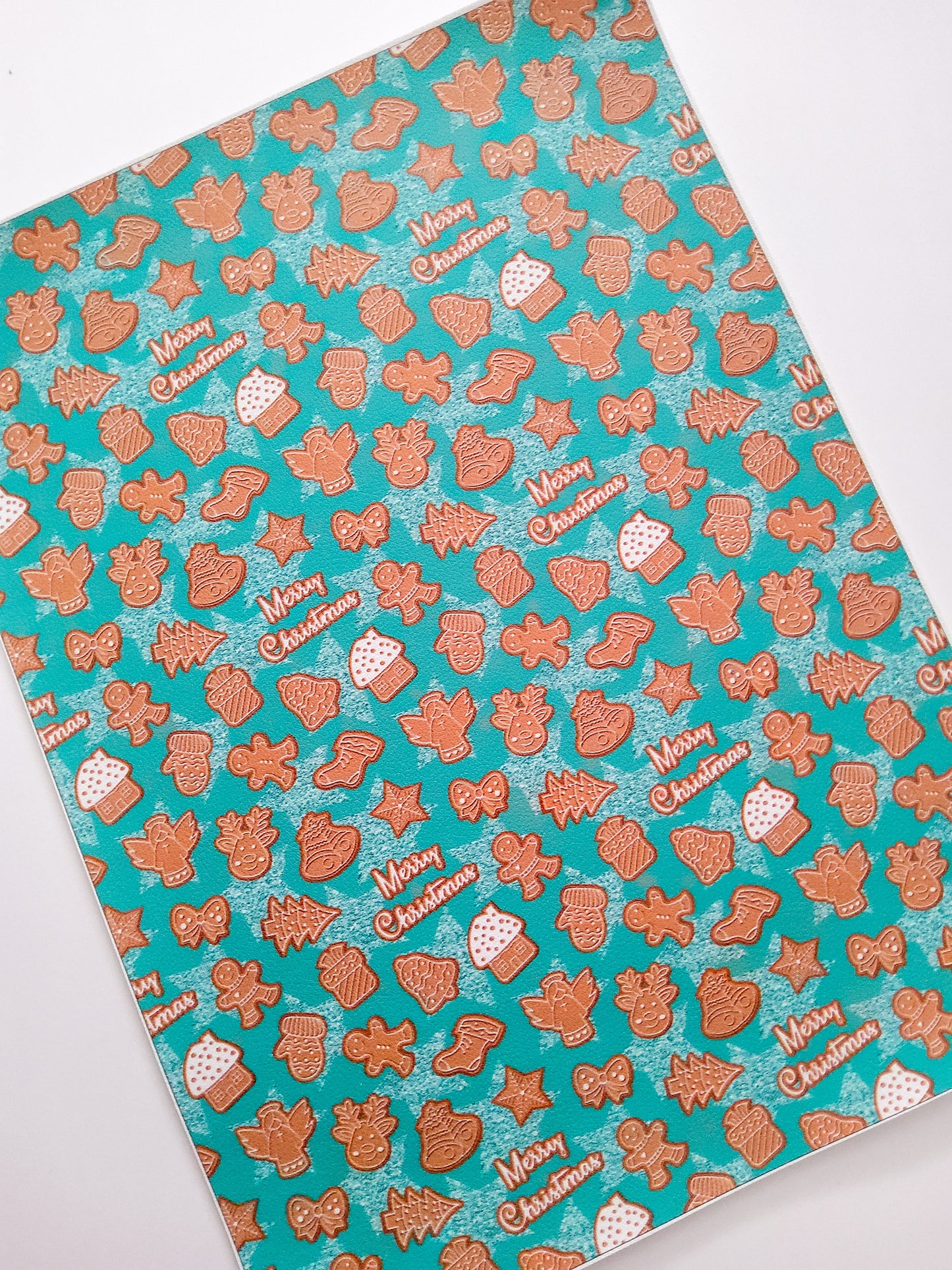 Christmas Cookies 9x12 faux leather sheet