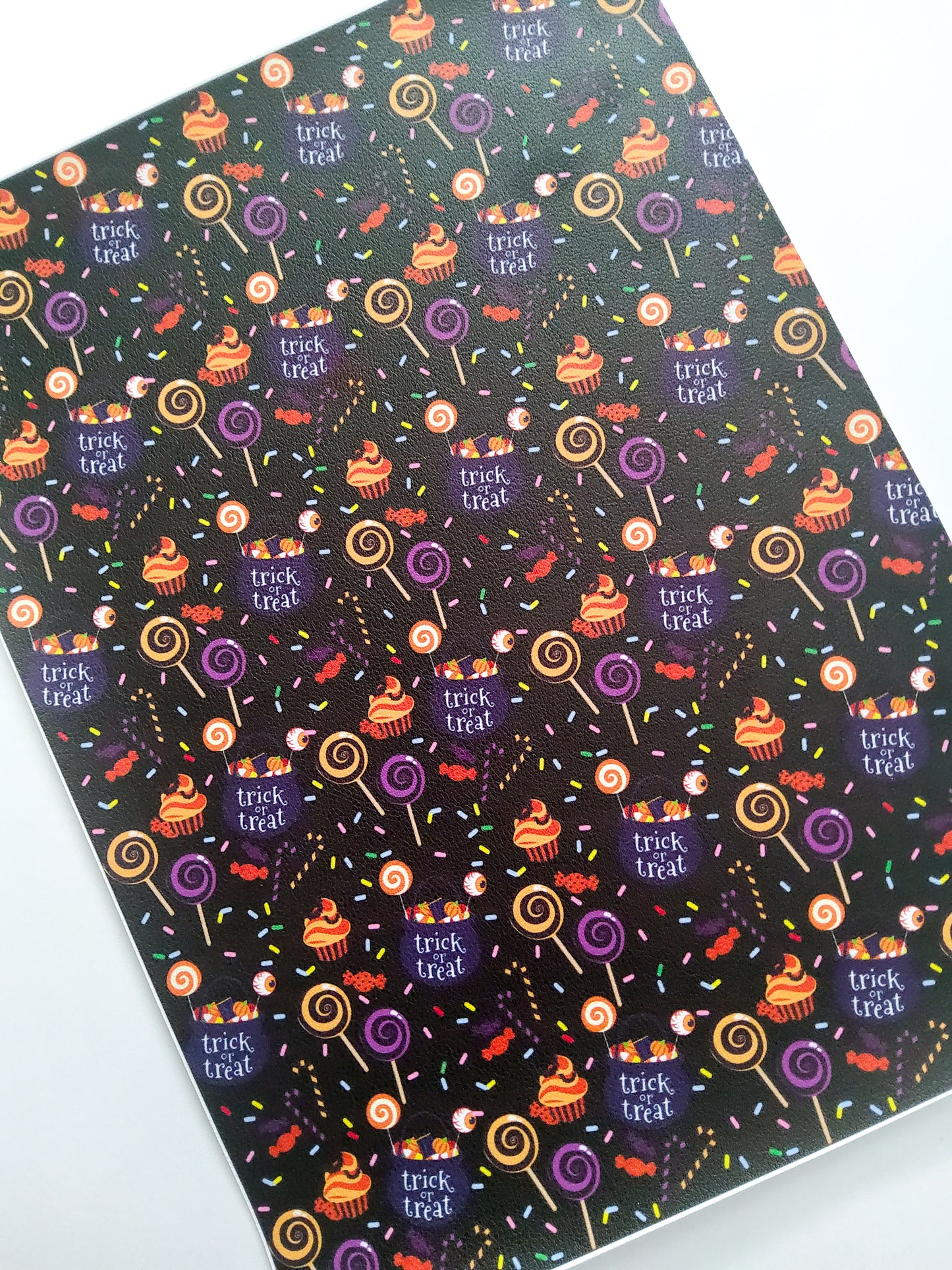 Halloween Candy 9x12 faux leather sheet