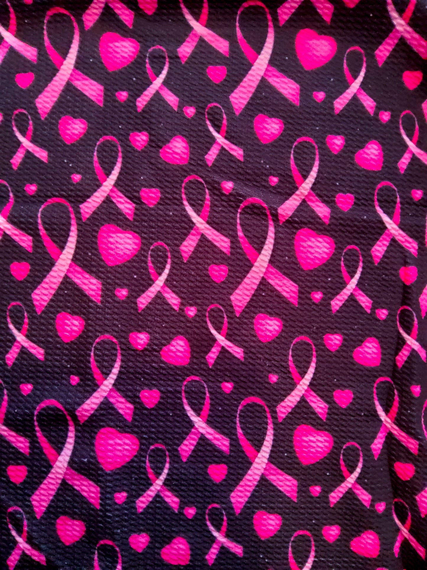 Breast Cancer Awareness Black Bullet Fabric Strip