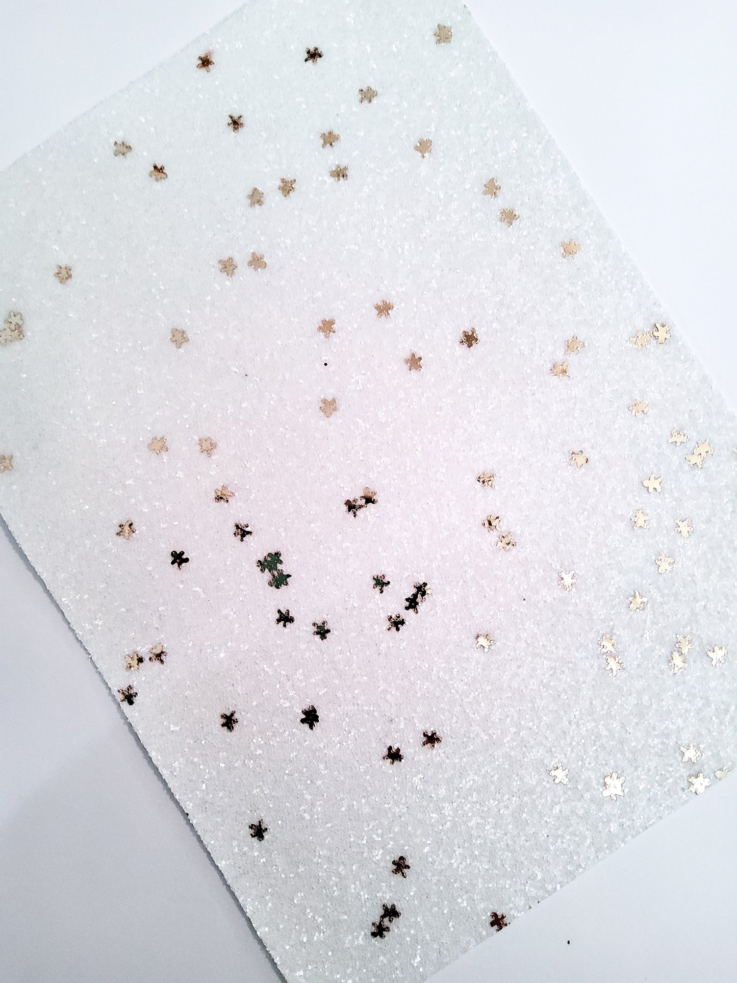 Gold Snowflake Chunky Glitter 9x12 faux leather sheet