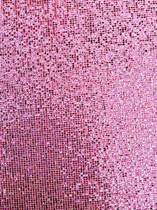Square Pink Glitter 9x12 faux leather sheet