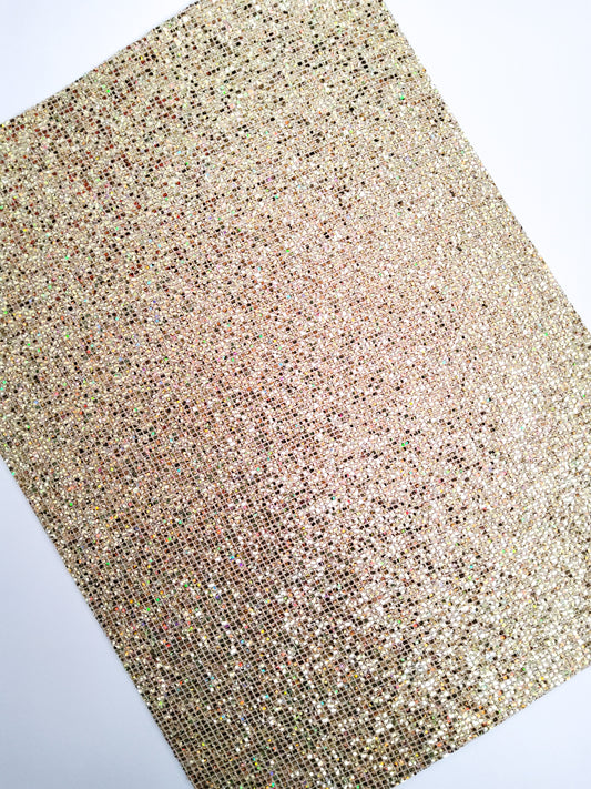 Square Gold Glitter 9x12 faux leather sheet