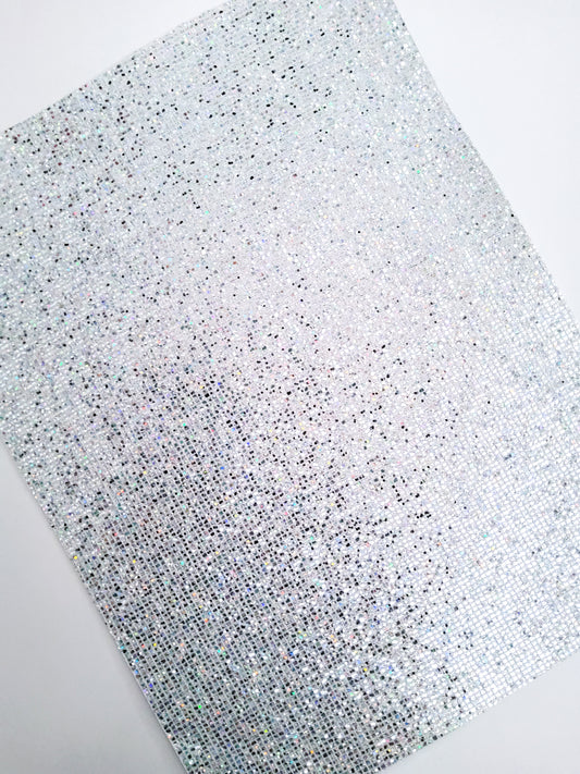 Square Silver Glitter 9x12 faux leather sheet