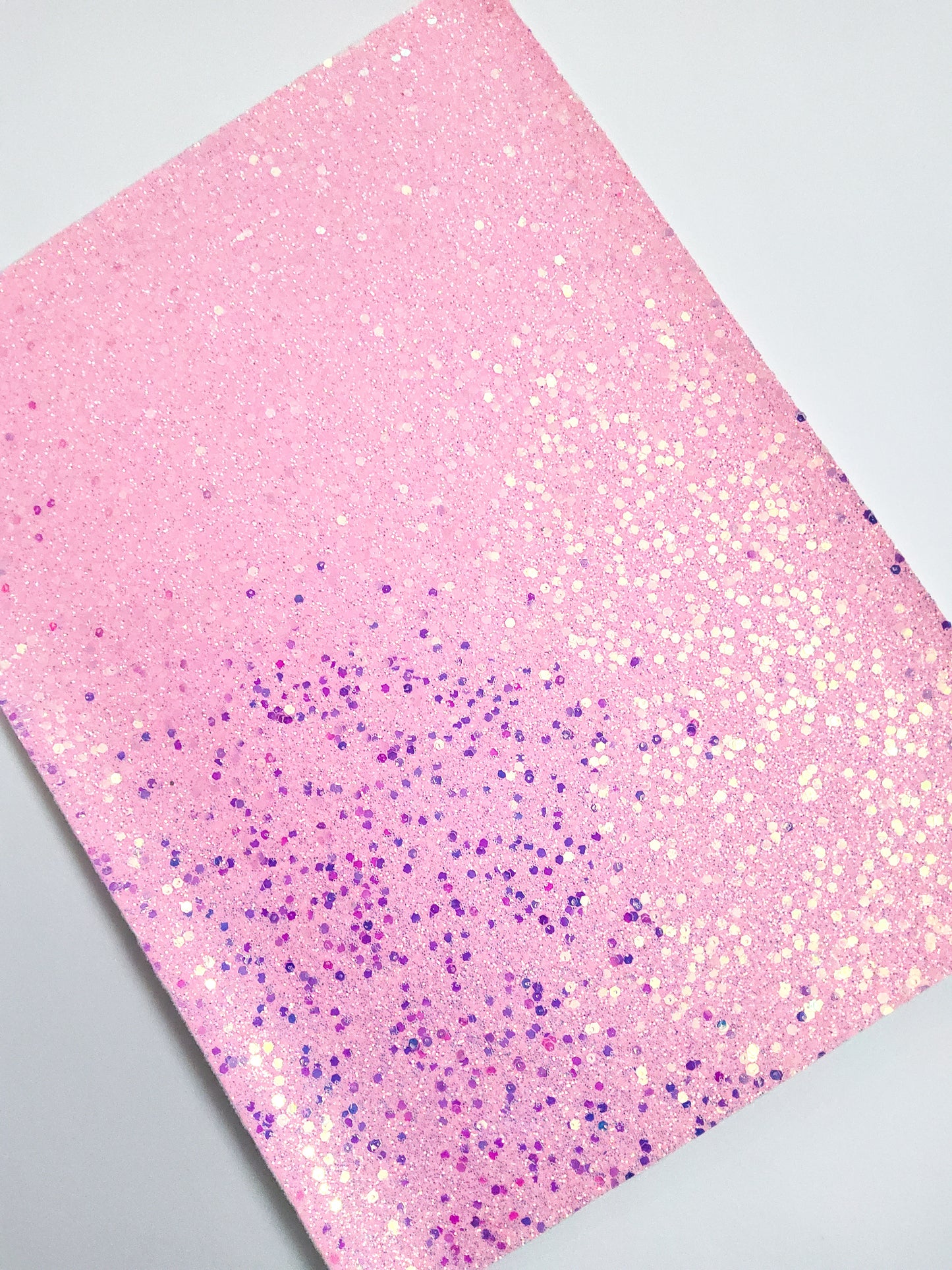 Sparkly Pink Chunky Glitter 9x12 faux leather sheet