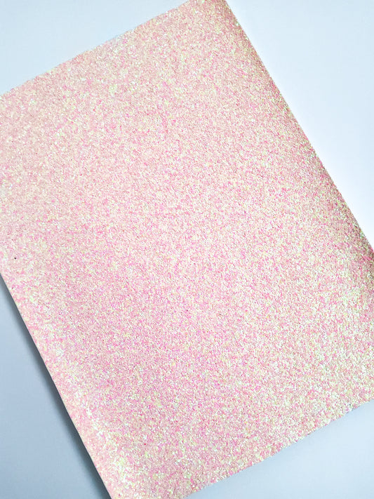 Pink and Yellow Neon Chunky Glitter 9x12 faux leather sheet