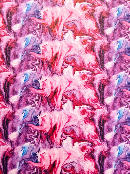 Pink Purple Marble 9x12 faux leather sheet