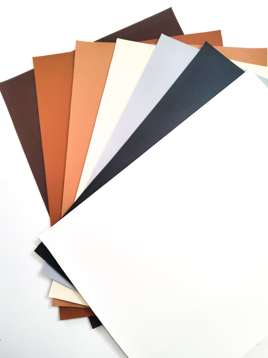 Neutral Shades Smooth Set 9x12 faux leather sheet