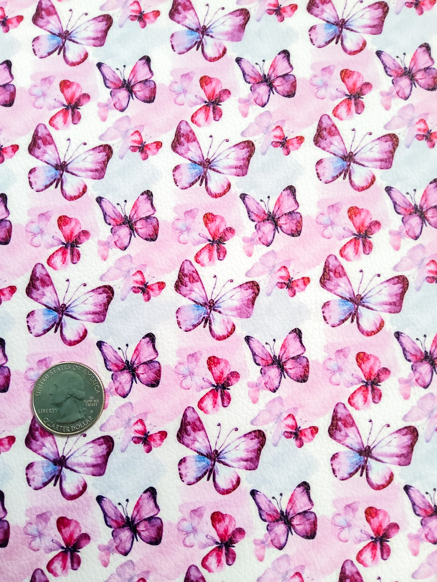 Purple Butterfly 9x12 faux leather sheet
